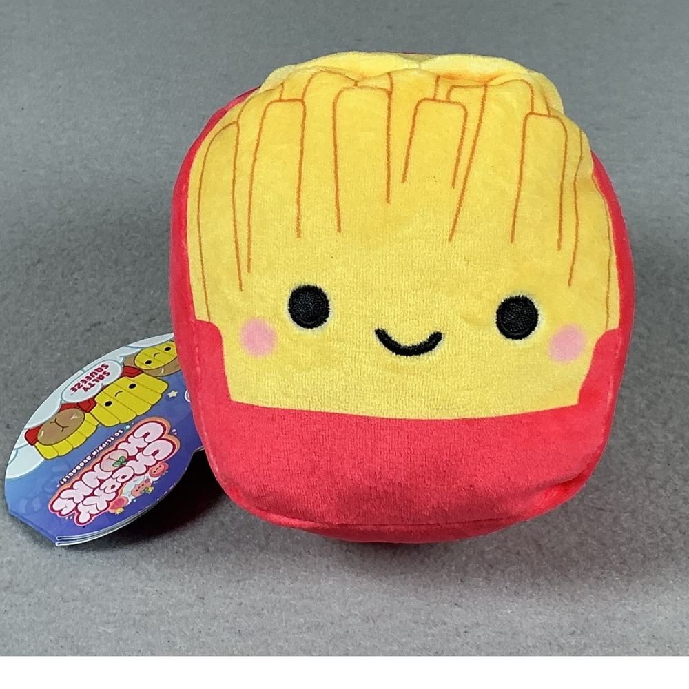Spin Master Cheeky Chonks Salty Squeeze Red French Fries Plush Toy Kids Kawaii